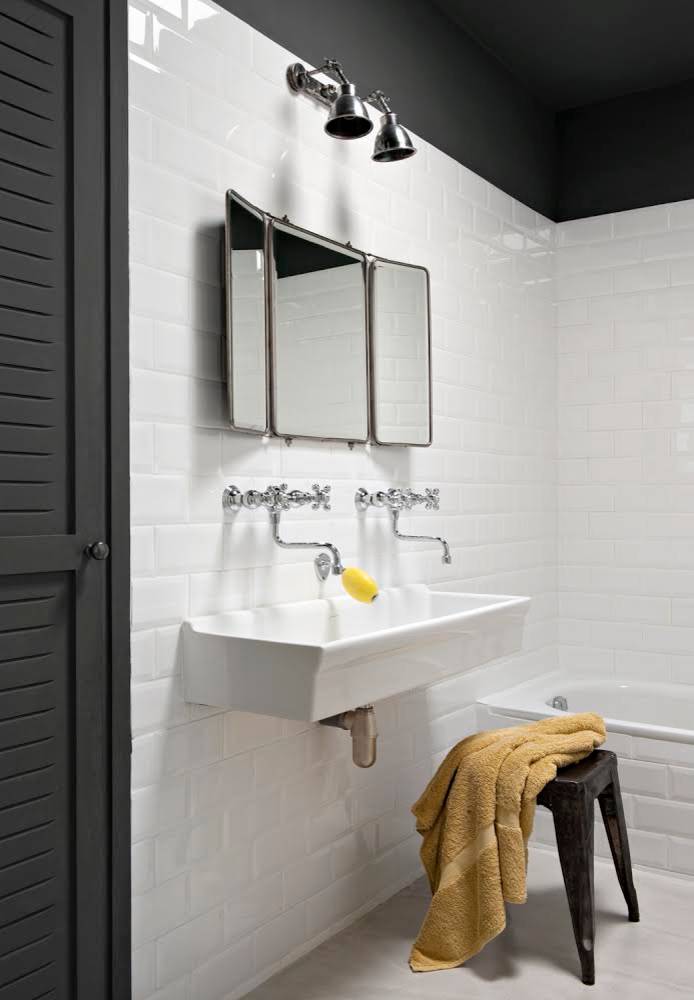 Paire De Plaques De Propreté Vintage - Miroir Facetté, Salle De Bain