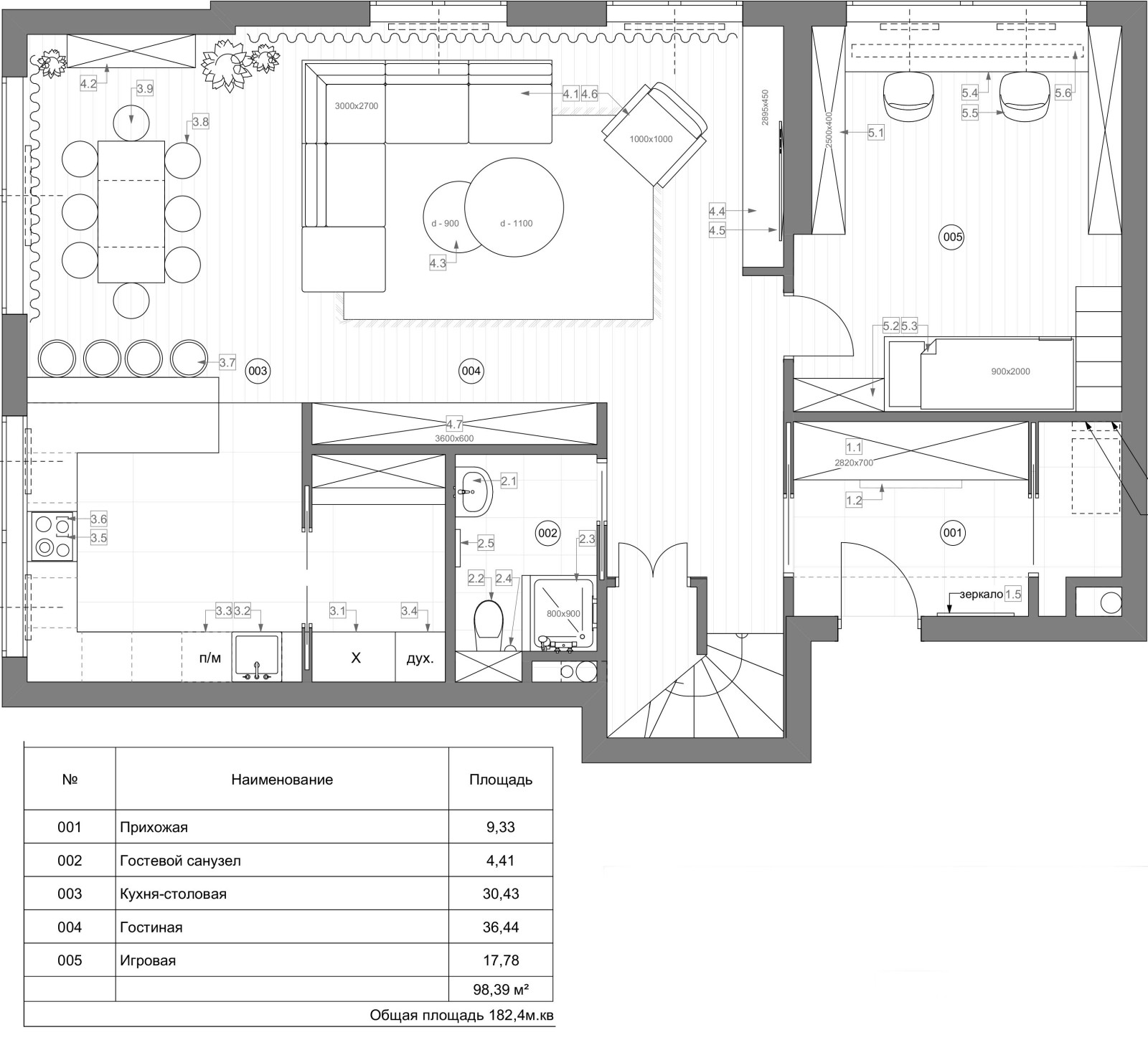 ЖК Савеловский сити. Двухуровневая квартира. 182 м.кв.