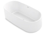 Kohler Ceric 65 X 31 Freestanding Bath with Center Toe-Tap Drain, White -  Bathtubs - by Buildcom