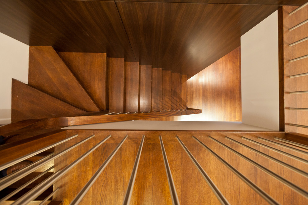 This is an example of a modern staircase in New York.