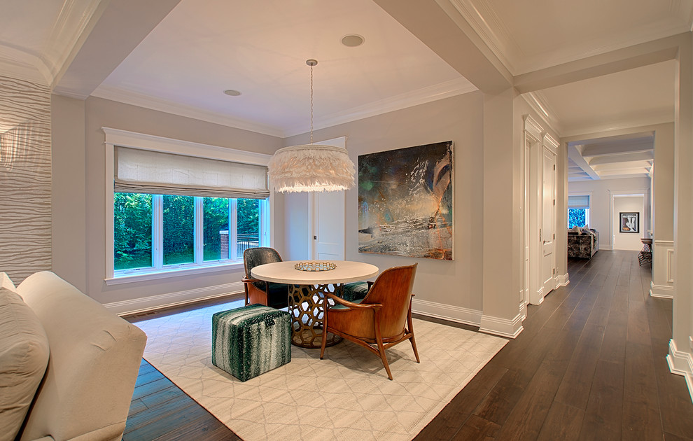 Kitchen Seating Area Transitional Living Room