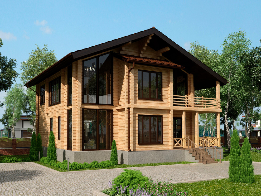 Загородный дом из клееного бруса