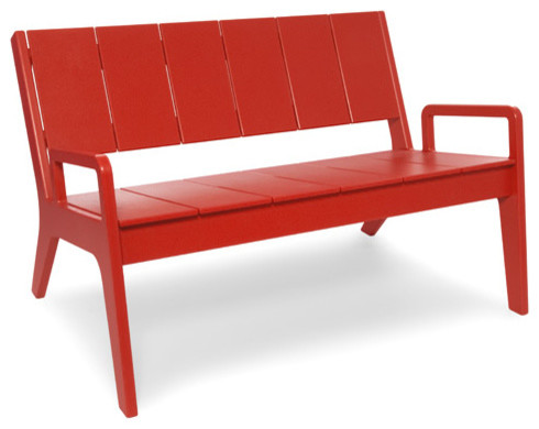 No. 9 Outdoor Sofa Bench, Apple Red