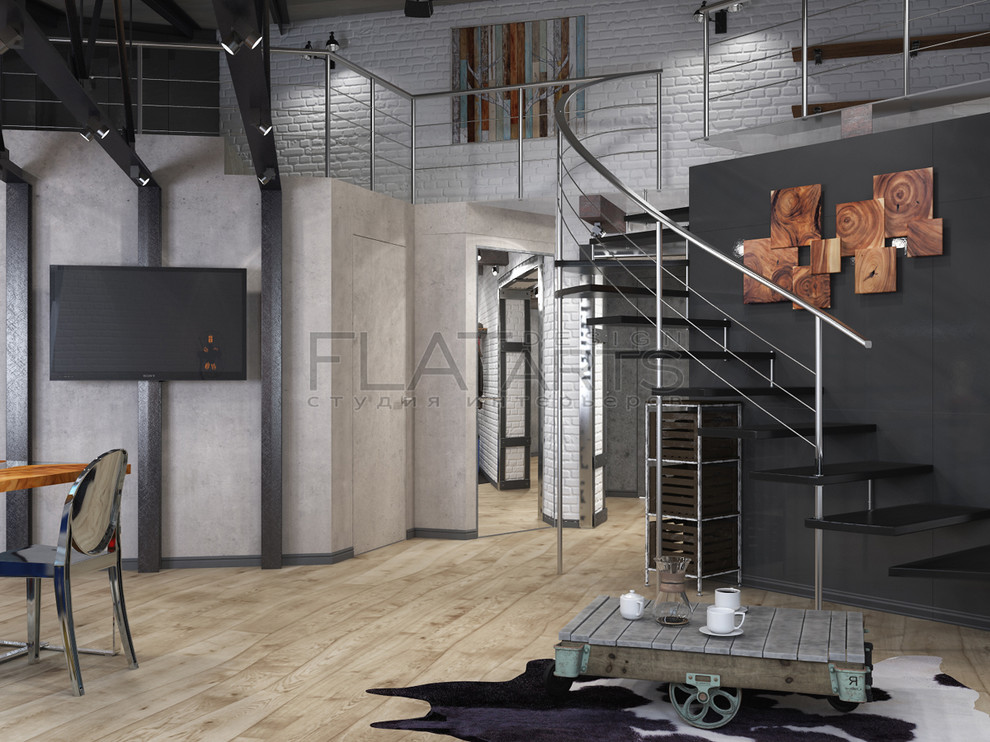 Дизайн двухуровневой квартиры 134 кв.м. в стиле лофт