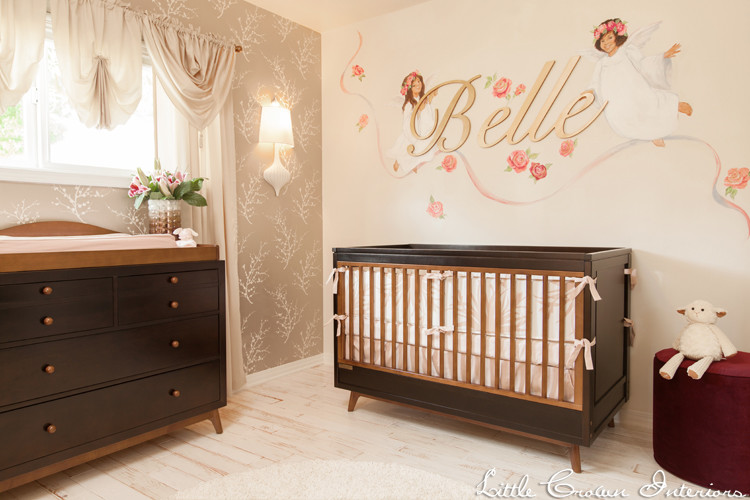 This is an example of an eclectic nursery in Los Angeles.