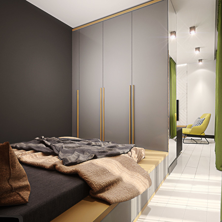 Проект интерьера 2 в г. Новосибирск ЖК переулок бульварный