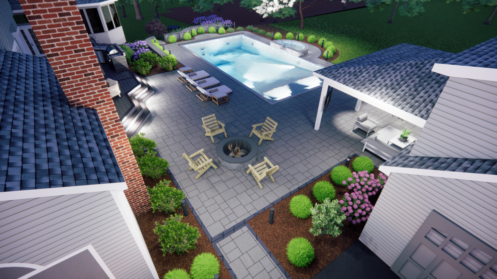 Fairfax Station: Pool, Pool House, Outdoor Kitchen, Screened Porch, Deck, Hottub