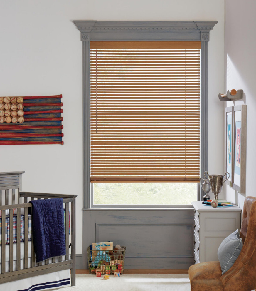 Nurseries/Children's Room - PARKLAND® WOOD BLINDS
Fabric/Material: Basswood
Color: Harvest