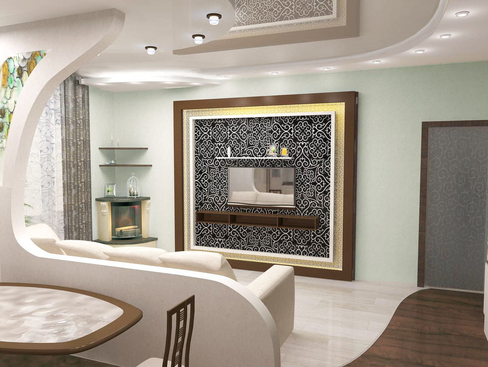 Гостиная-кухня.Проходная зона