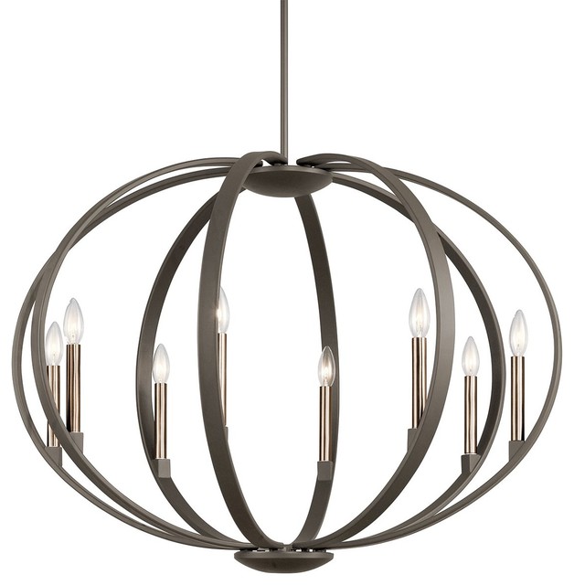 Kichler Lighting Elata Olde Bronze Chandelier Round Pendant With 8 Kichler Lighting Elata Olde Bronze Chandelier Round Pendant With 8 Light 60w