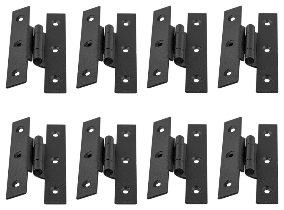 Wrought Iron Hinge H Style 3.1/2" H w/ Offset Modern