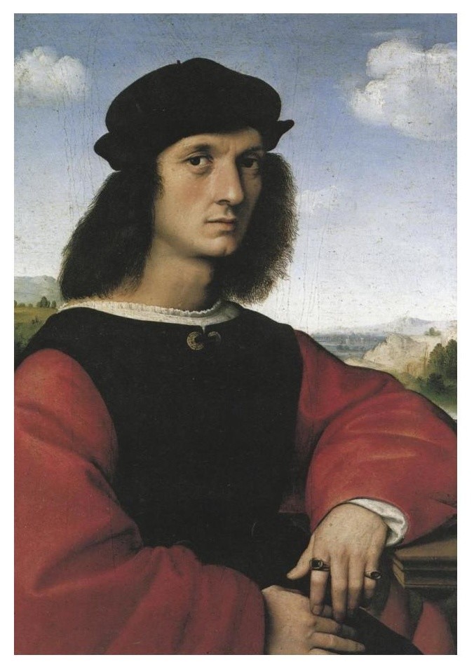 "Agnolo Doni" Digital Paper Print by Raphael, 17"x24" - Traditional