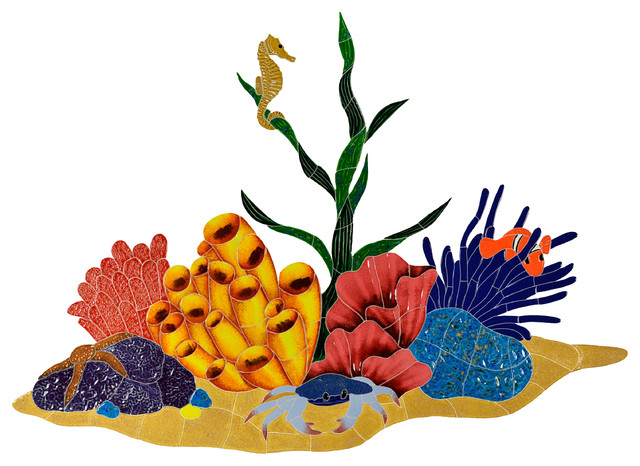 Tropical Reef Ceramic Swimming Pool Mosaic