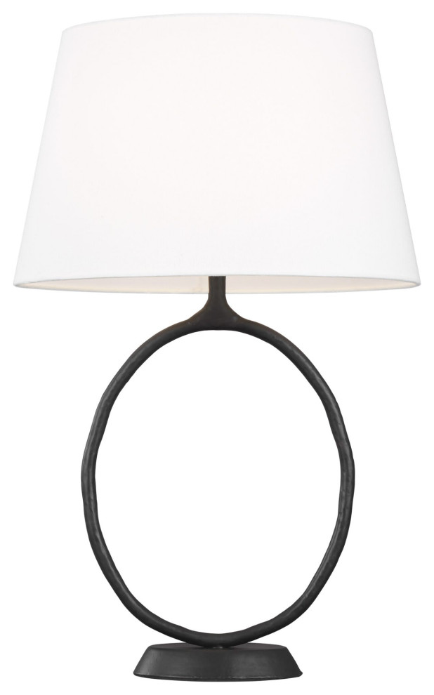 Visual Comfort Studio Indo Table Lamp in Aged Iron by Ellen Degeneres