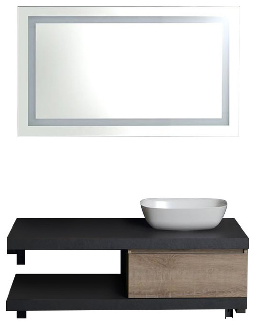 Modular Wall-Mounted Bathroom Vanity Unit With Sink, 120 cm