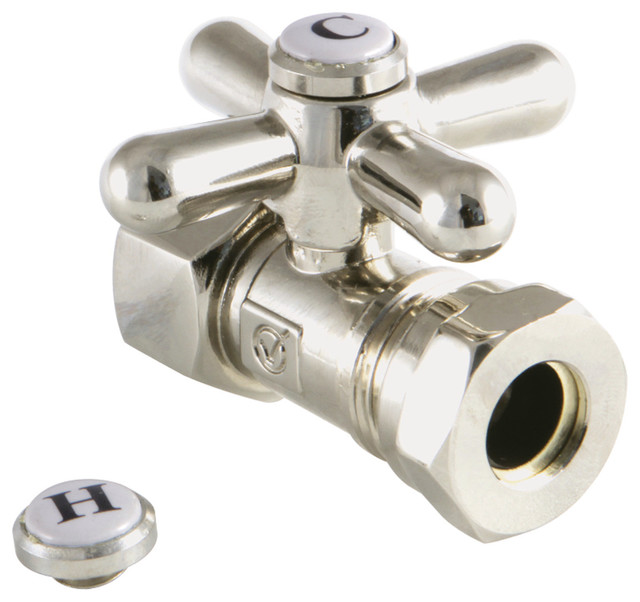 Quarter Turn Valves (1/2" FIP X 1/2" and 7/16" OD Slip Joint), 213/16