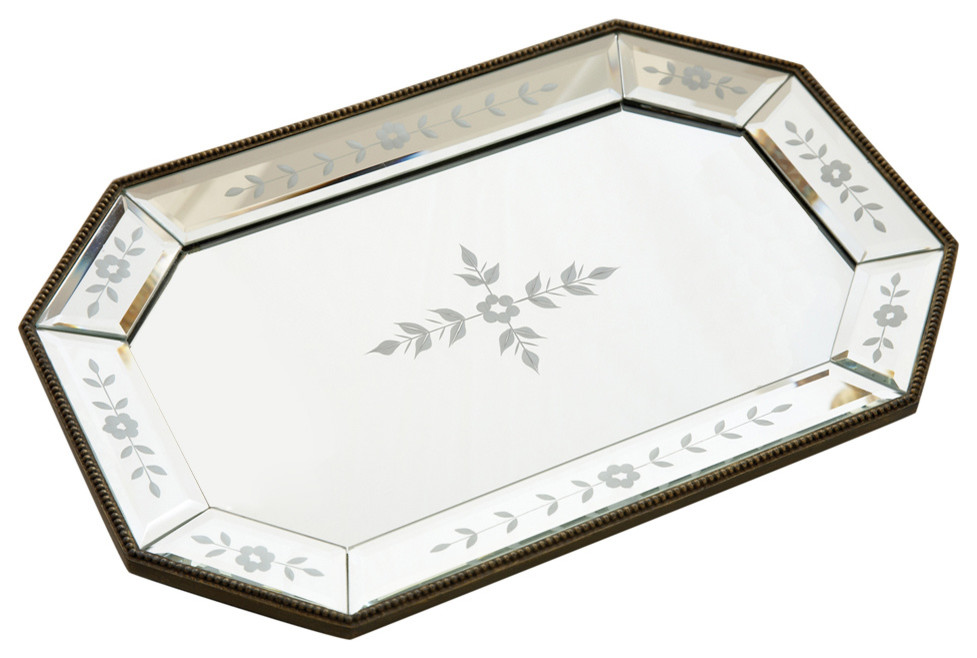 Chatelet Octagonal Etched Glass Tray