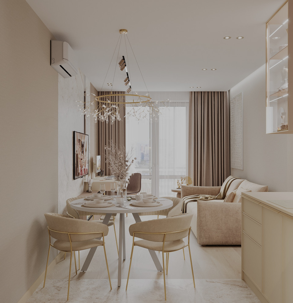 Интерьер 4-ёх комнатной квартиры_ "VANILLA LATTE"