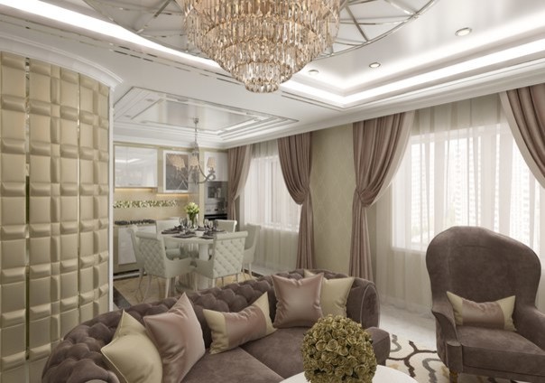 Проект жилой квартиры на улице Русановская