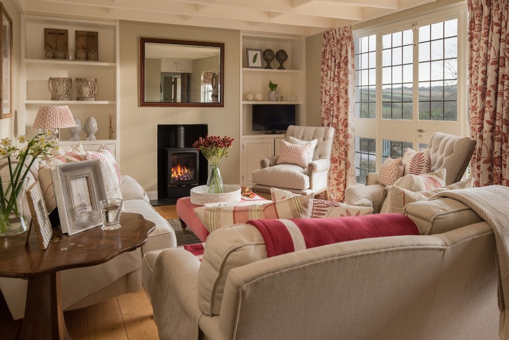 Design ideas for a country living room in Devon.