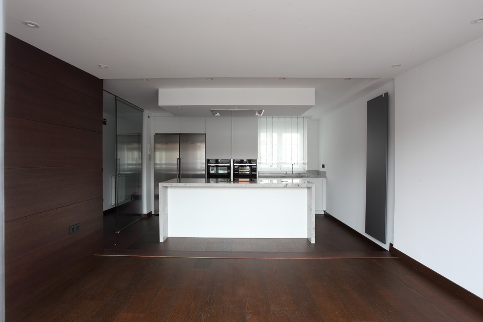 Mid-sized contemporary kitchen in Other.