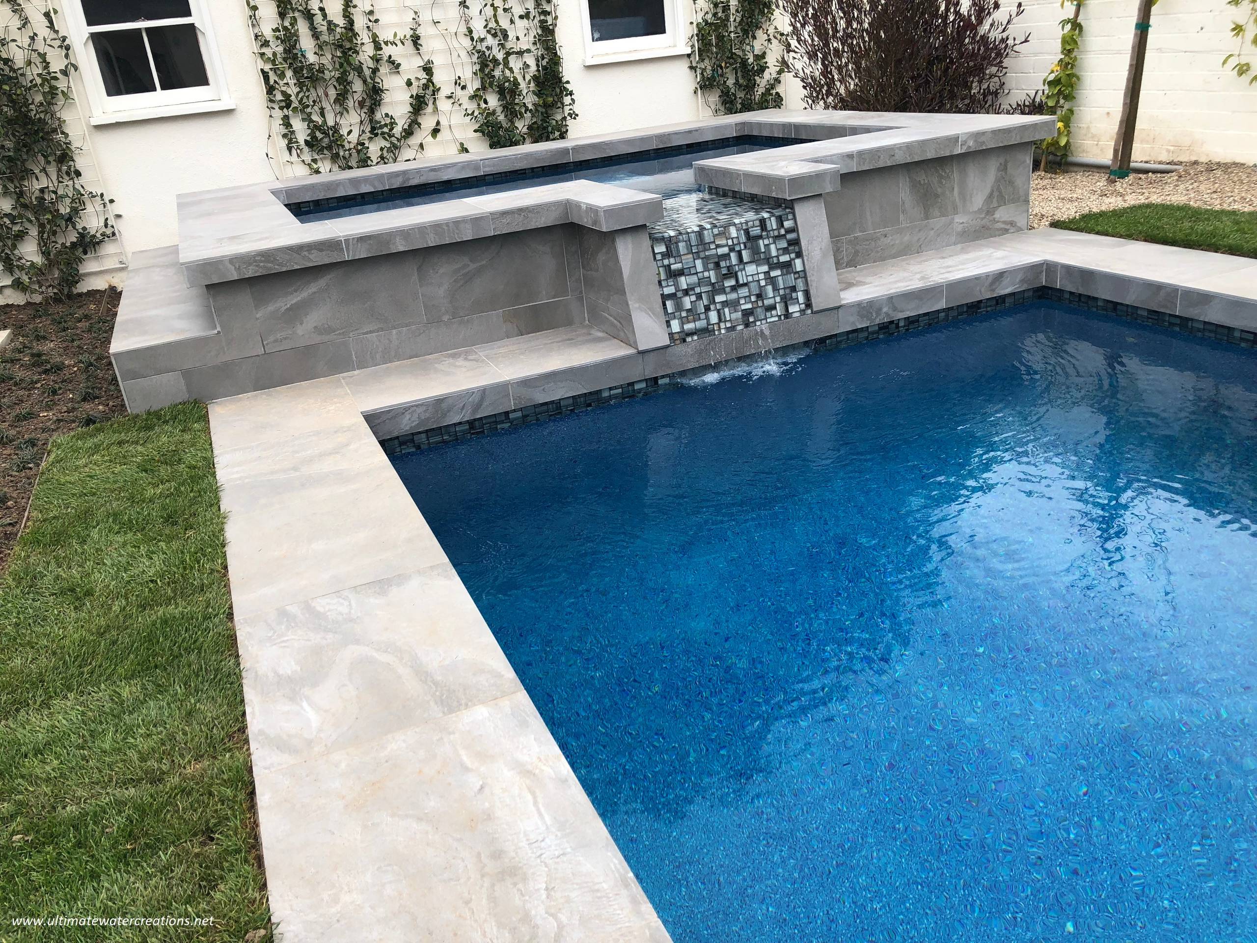 West Los Angeles - Contemporary Pool Remodel & New Spa