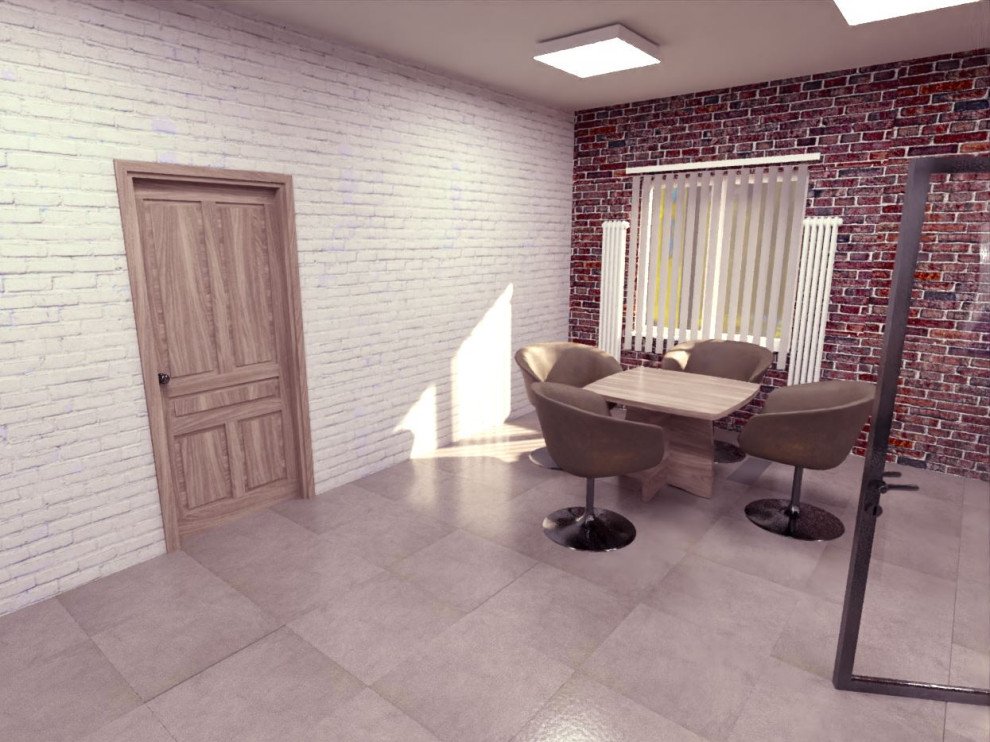 Проект небольшого офиса  для дизайн-студии в промзоне. С-Петербург.