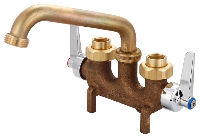 Central Brass 0465-LE Two Handle Laundry Faucet - Rough Brass