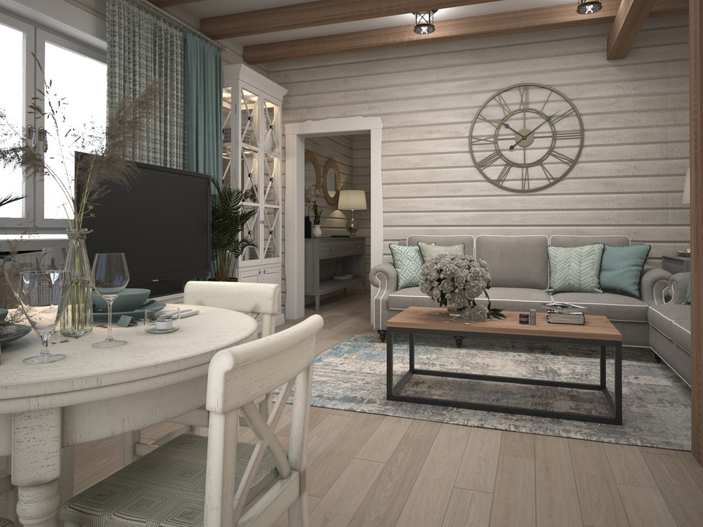 Интерьер гостиной в загородном доме