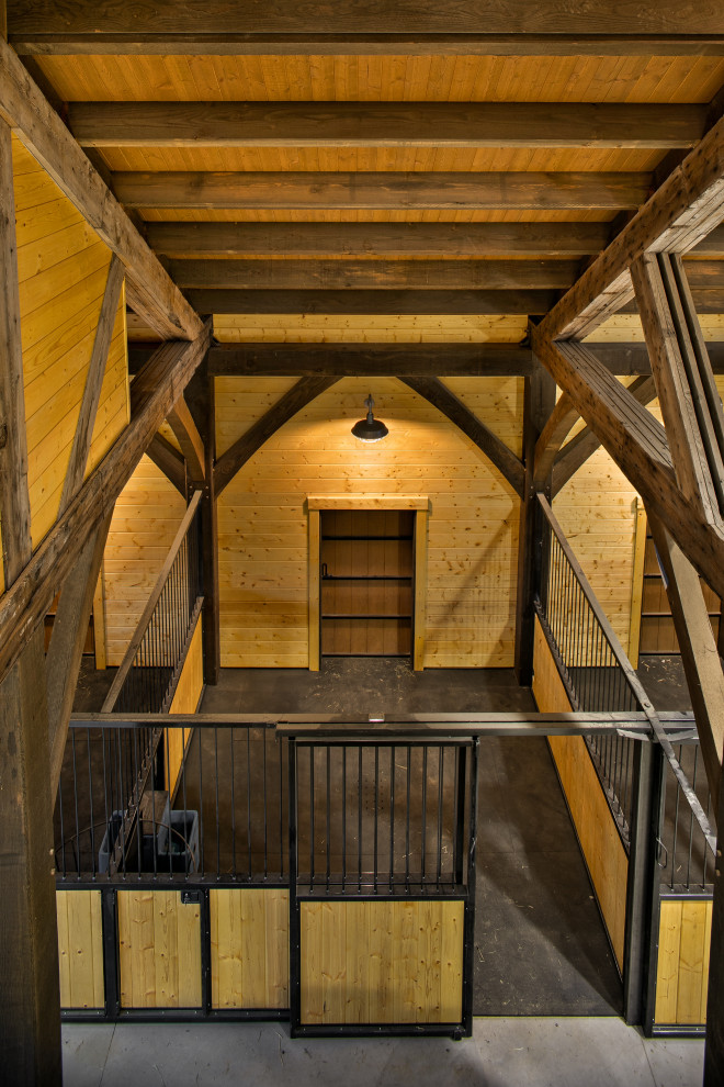 Shed - large rustic shed idea in Seattle