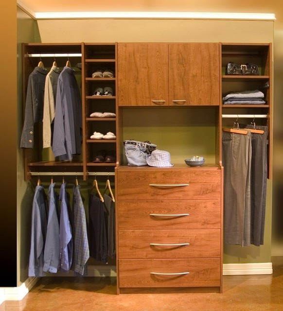 Organize To Go His Reach In Closet Organizer With Drawers, Hutch ...