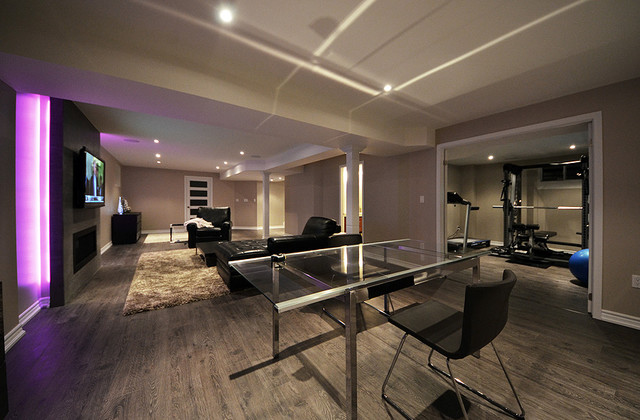 Open Concept Basement Ideas contemporary-basement