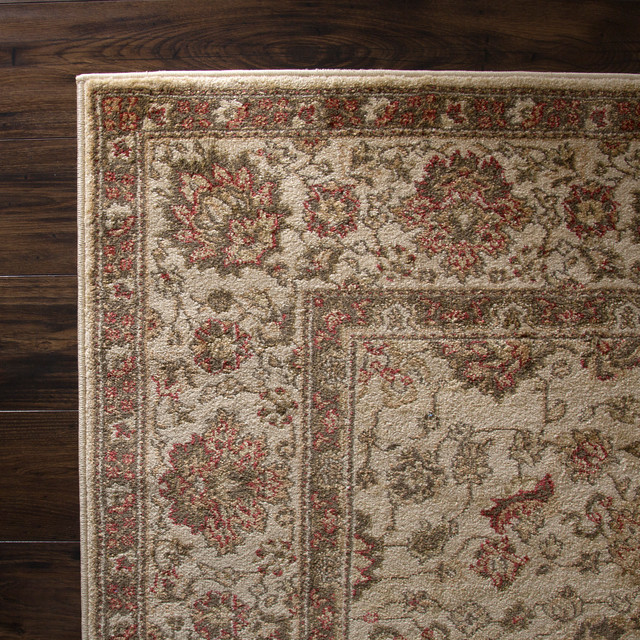Lavish Home Vintage Flowered Rug, Ivory, 4'x6' - Traditional - Area ...