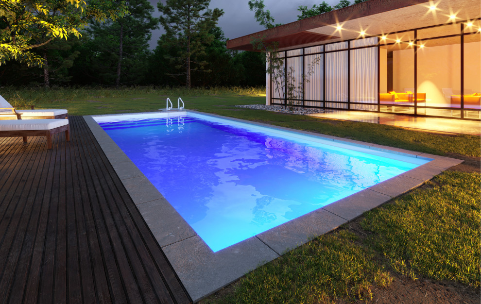 Design ideas for a contemporary rectangular pool in Other.