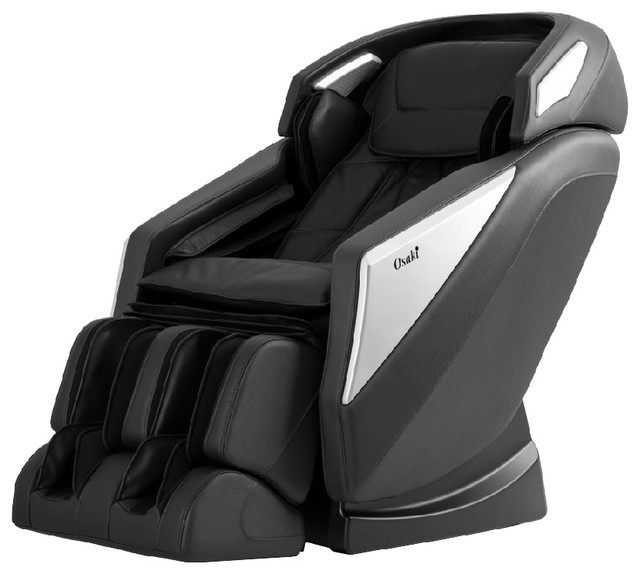 Osaki OSPro Omni LTrack Massage Chair with Foot Roller, Black Contemporary Massage Chairs