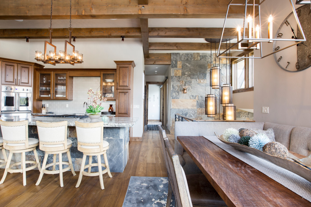 Kitchen - rustic kitchen idea in Denver