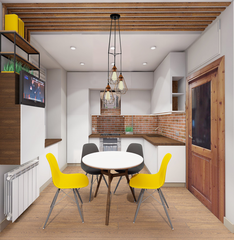 Кухня в современном стиле с элементами лофта