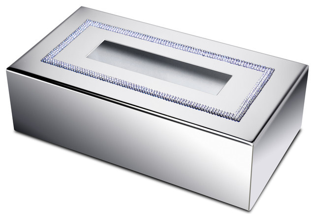 Shinelight Rectangular Tissue Box Cover With Swarovski Crystals Shinelight Rectangular Tissue Box Cover With Swarovski Crystals