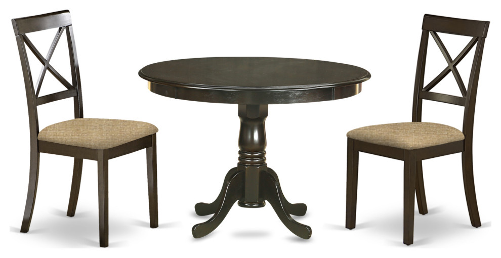 3 Pc Kitchen Table Set Table And 2 Kitchen Chairs Traditional