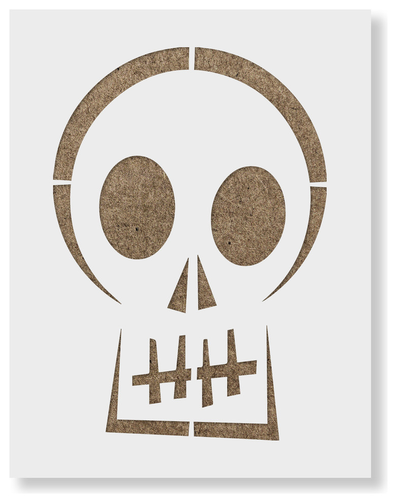 skull halloween stencil for walls and crafts contemporary wall stencils by stencil revolution houzz