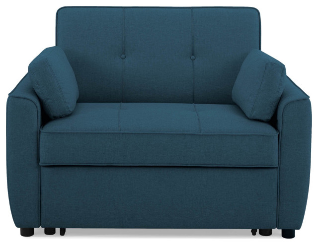 Oversized Sleeper Chair, Fabric Upholstered Seat and Matching Pillows ...