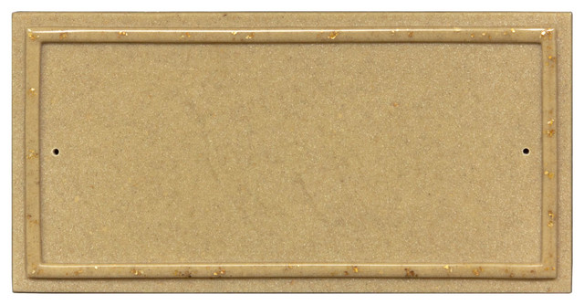 Rectangle Crushed Stone "Do it yourself kit" Address Plaque, Sandstone Color