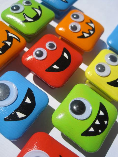 Monsters Square Drawer Knobs by DaRosa Creations