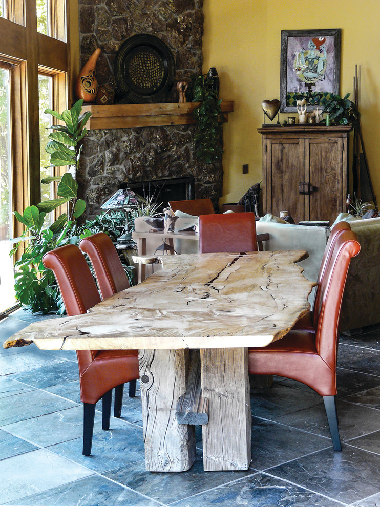 Mountain style dining room photo in Phoenix