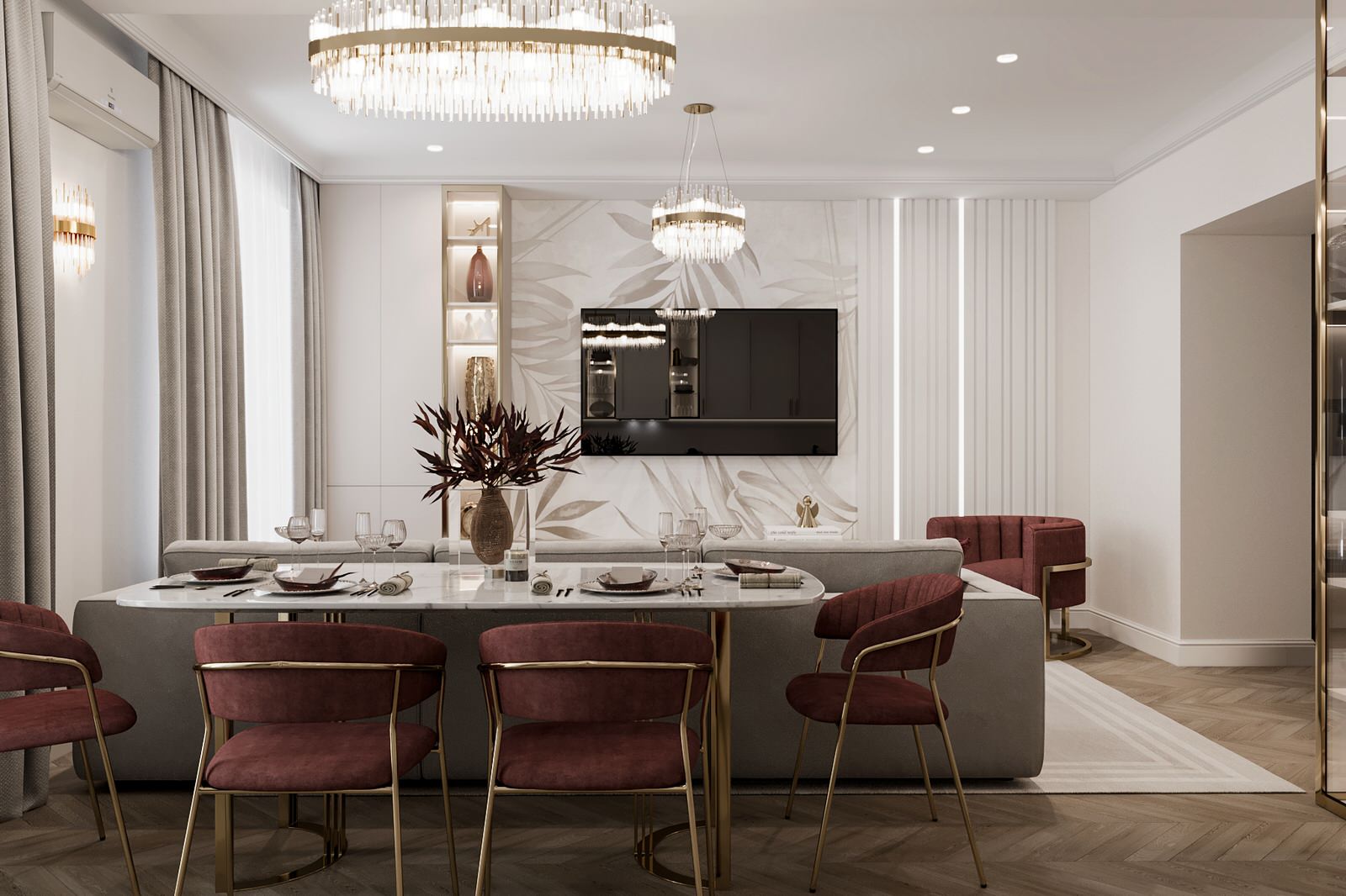 Столичный, 3х комнатный дом, классика с элементами Арт Деко