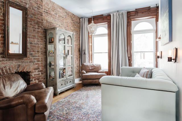 Park Slope Brownstone landstil-dagligstue