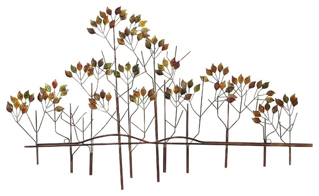 Stylish And Simple Nature Tree Leaves Metal Wall Art Bronze Finish Stylish And Simple Nature Tree Leaves Metal Wall Art Bronze Finish