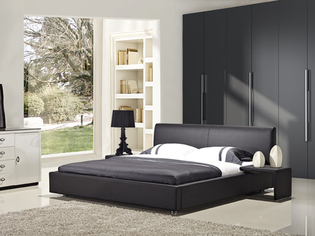 Axle Leather Platform Bed Modern Bedroom Calgary By