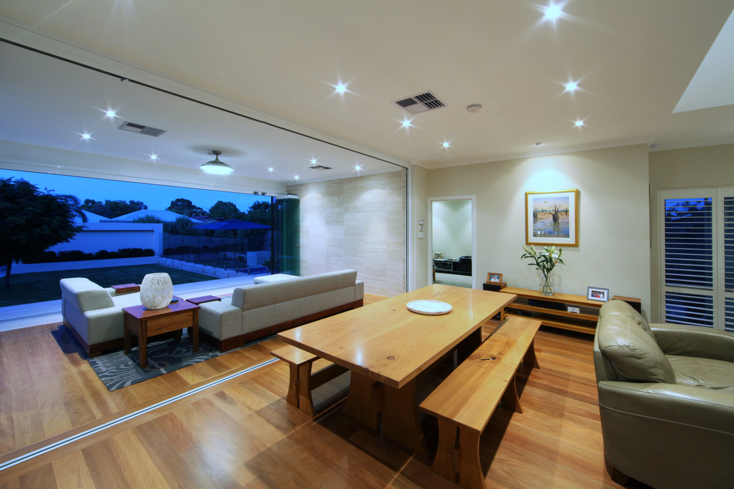 Living room - contemporary living room idea in Perth