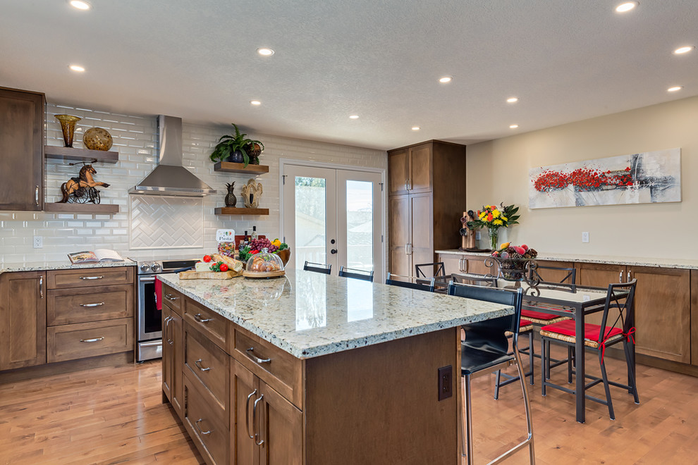 Transitional kitchen photo in Calgary